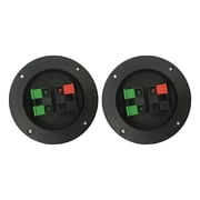 WRISTBIQUE Loudspeaker Terminal Cup Black Plastic Speaker Parts Accessories for Audio Systems 2 Pack