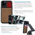 thumbnail image 5 of Dockem iPhone 11 Pro BIO M2B Wallet Case; Friendly Materials, Built-in Metal Plate, 2 Card Slots, Black/Tan, 5 of 9