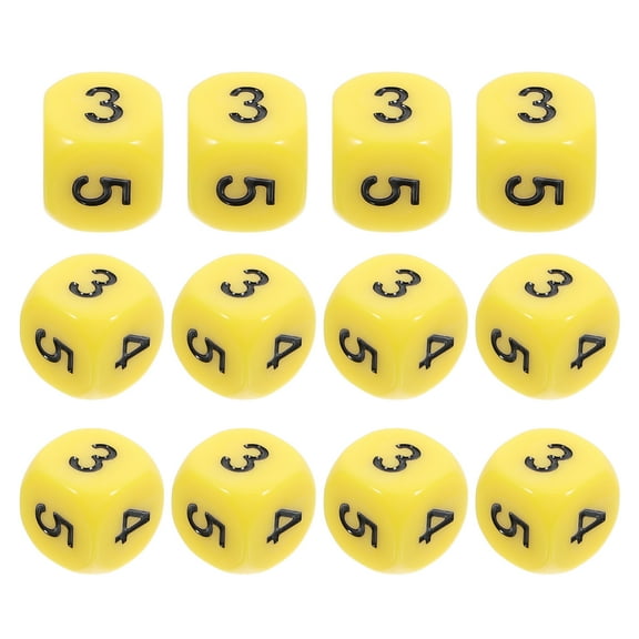 Qiysamall 12pcs Small Numbered Dices 6-sided Numerals Dice Board Game Number Dice Props