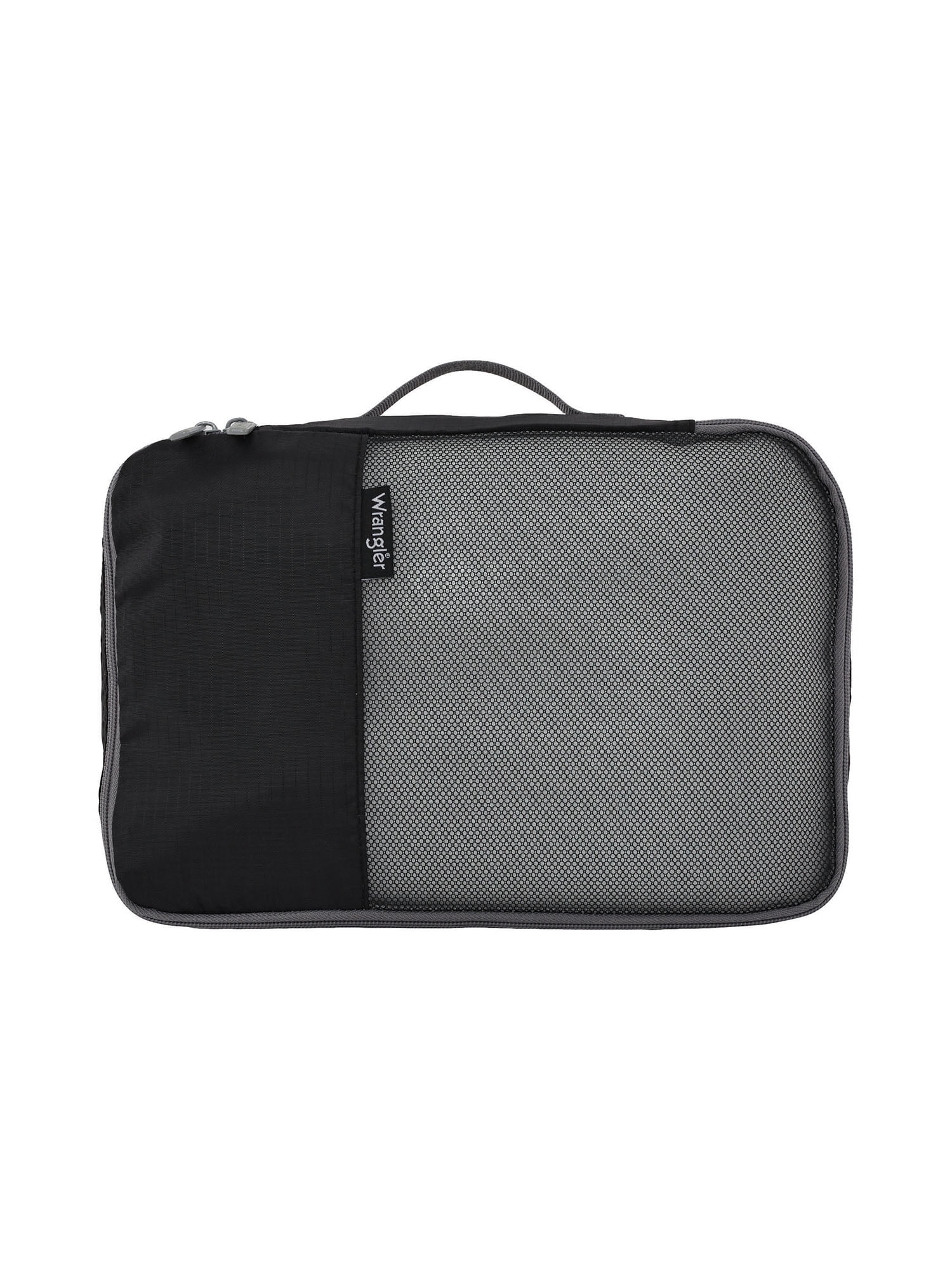 Wrangler 4-Piece 8-Wheel Expandable Hard Side Trunk-Style Luggage Set - Black
