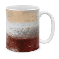MUGBREW 11 Oz Ceramic Tea Cup Coffee Mug, Abstract Bordeaux Cream Grey Grunge Wall
