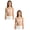 2PCS-Beige, variant on Girls Strapless Bra Bandeau Bras 10-12 12-14 14-16 16-18 with Clear Straps Seamless Wireless Non- Kids Tube Top White
