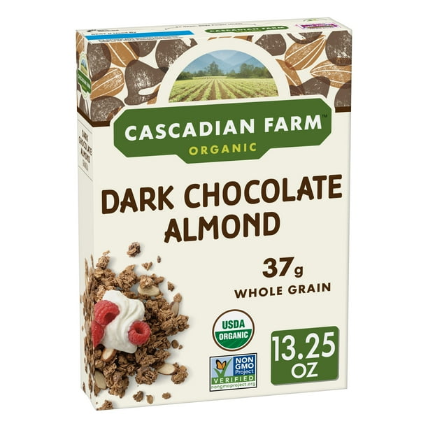 Cascadian Farm Organic Granola, Dark Chocolate Almond Cereal, 13.25 oz