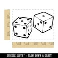 thumbnail image 2 of Pair of Gaming Dice Rectangle Rubber Stamp Stamping Scrapbooking Crafting - Large 2.5in, 2 of 7