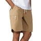 thumbnail image 1 of pstuiky Pantalones cortos de entrenamiento para hombre, Pantalones cortos casuales de cintura elástica con bolsillos sólidos para hombre, pantalones cortos rectos, pantalones deportivos, 1 of 3