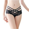 thumbnail image 2 of YWDJ Womens Underwear Thongs Cute Lace Lightweight G String No Show Sexy Lingerie Open Thong Panties G Pants Pajamas Lace Ladies Thong Underwear Black M, 2 of 6