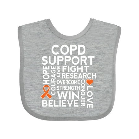 

Inktastic COPD Awareness Month Ribbon Gift Baby Boy or Baby Girl Bib
