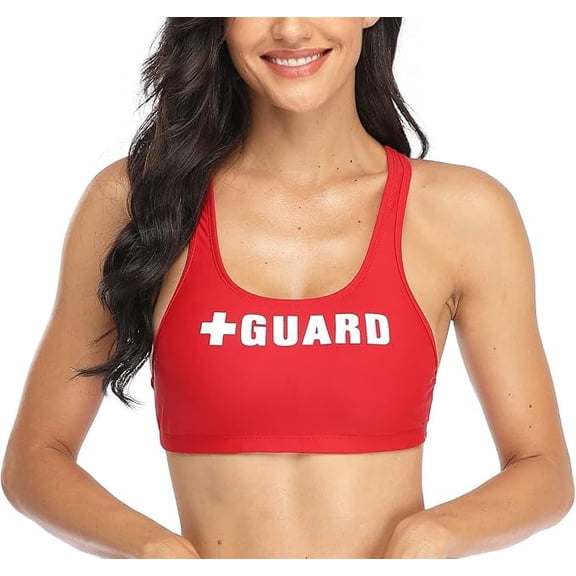 Adoretex Women's Guard Sport Bra Workout Bikini Top (FGN08T) - Red - XSmall