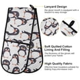 thumbnail image 4 of Dailycode Double Sided Oven Mitt with Loop Heat Resistant Kitchen Long Potholders 7" x 35" Cute Happy Penguins, 4 of 6