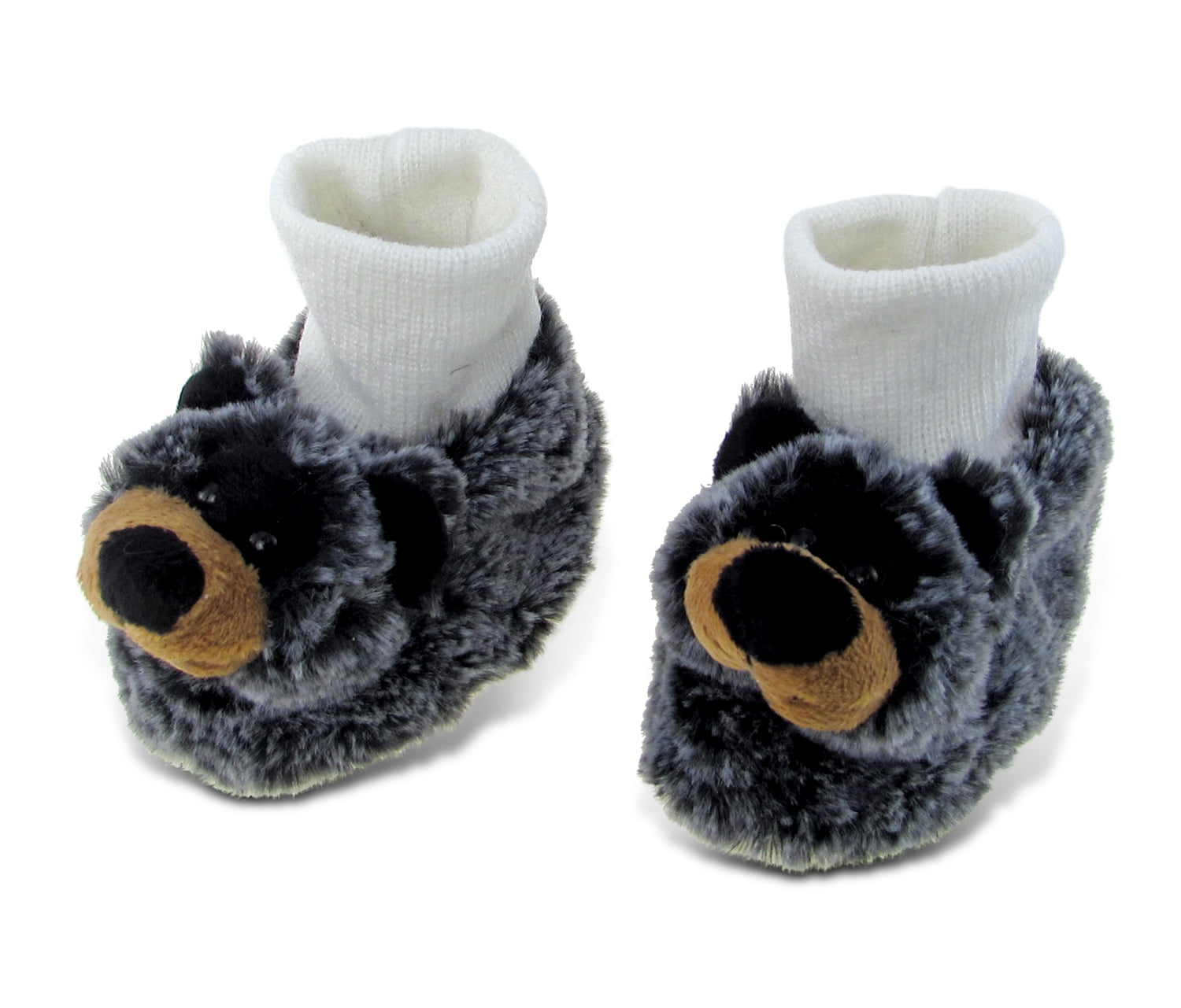 Super Soft Plush Baby Shoes Black Bear