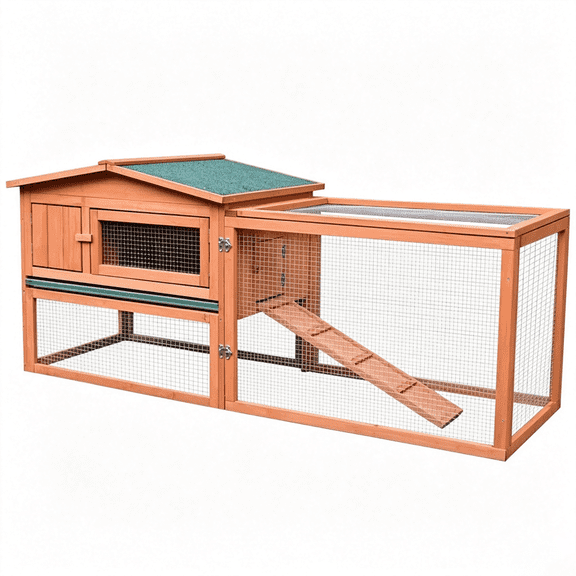 Rabbit Cage Outdoor, Wooden Outdoor Rabbit Hutch, Small Animal Habitat