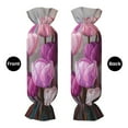 Zeuib Purple And Pink Tulip Bouquet Print Candy Cylindrical Pillow,Neck