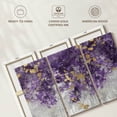 thumbnail image 6 of Elephant Stock Charmed Purple Wall Art - Horizontal Multi Panel Canvas - Living Room Wall Decor - Abstract Multi Panel - Purple And Gray Decor By Nikki Robbins - 57" x 36", 6 of 8