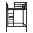 thumbnail image 6 of Bellemave Metal Full Loft Bed, Heavy Duty Loft Bed Frame with 2 Build in Ladder and Full Length Guardrail, Loft Beds Full Size with Large Under-Bed Space, Easy to Assemble-Black, 6 of 8