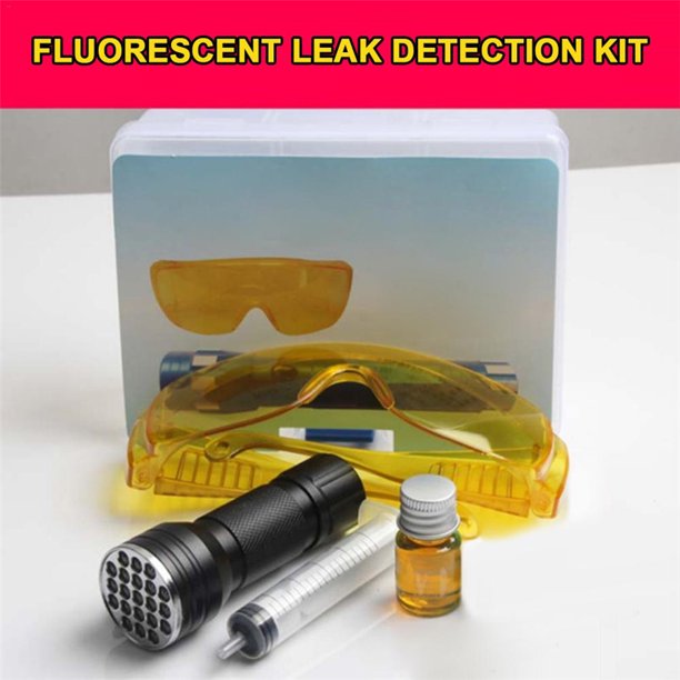 Car A/C System Leak Test Detector UV Flashlight Protective Glasses Dye