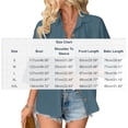 thumbnail image 3 of Plaid Button Down Shirts for Women Short Sleeve Loose Cotton and Linen Tunic Blouse Plaid Shrits, 3 of 9