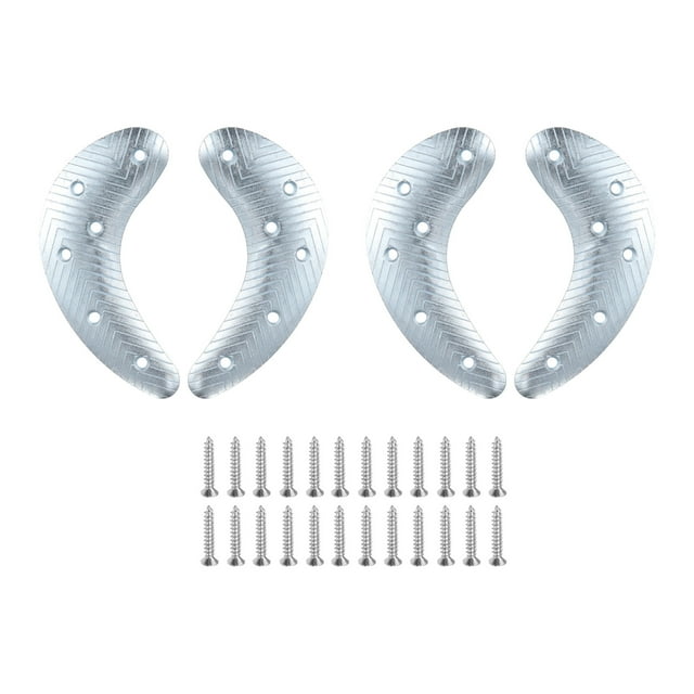 Uxcell 4Pcs Placas de Metal para Tacones, Protector de Tacón, Almohadilla de Reparación con Tornillos para Reemplazo de Zapatos y Botas