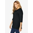 thumbnail image 5 of Jessica London Women's Plus Size Stretch Knit Zip Tunic, 5 of 6