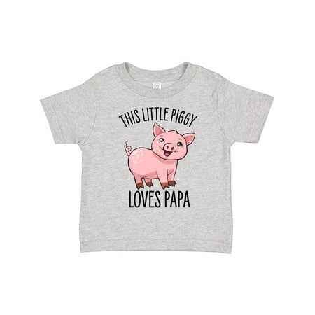 

Inktastic This Little Piggy Loves Papa- Cute Boys or Girls Toddler T-Shirt
