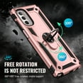 thumbnail image 4 of Designed for Motorola Moto G Stylus 5G (2022) Case, Military Grade Protective Phone Case Cover with Enhanced Metal Ring Kickstand [Support Magnet Car Mount] for Moto G Stylus 5G (2022), Rosegold, 4 of 8