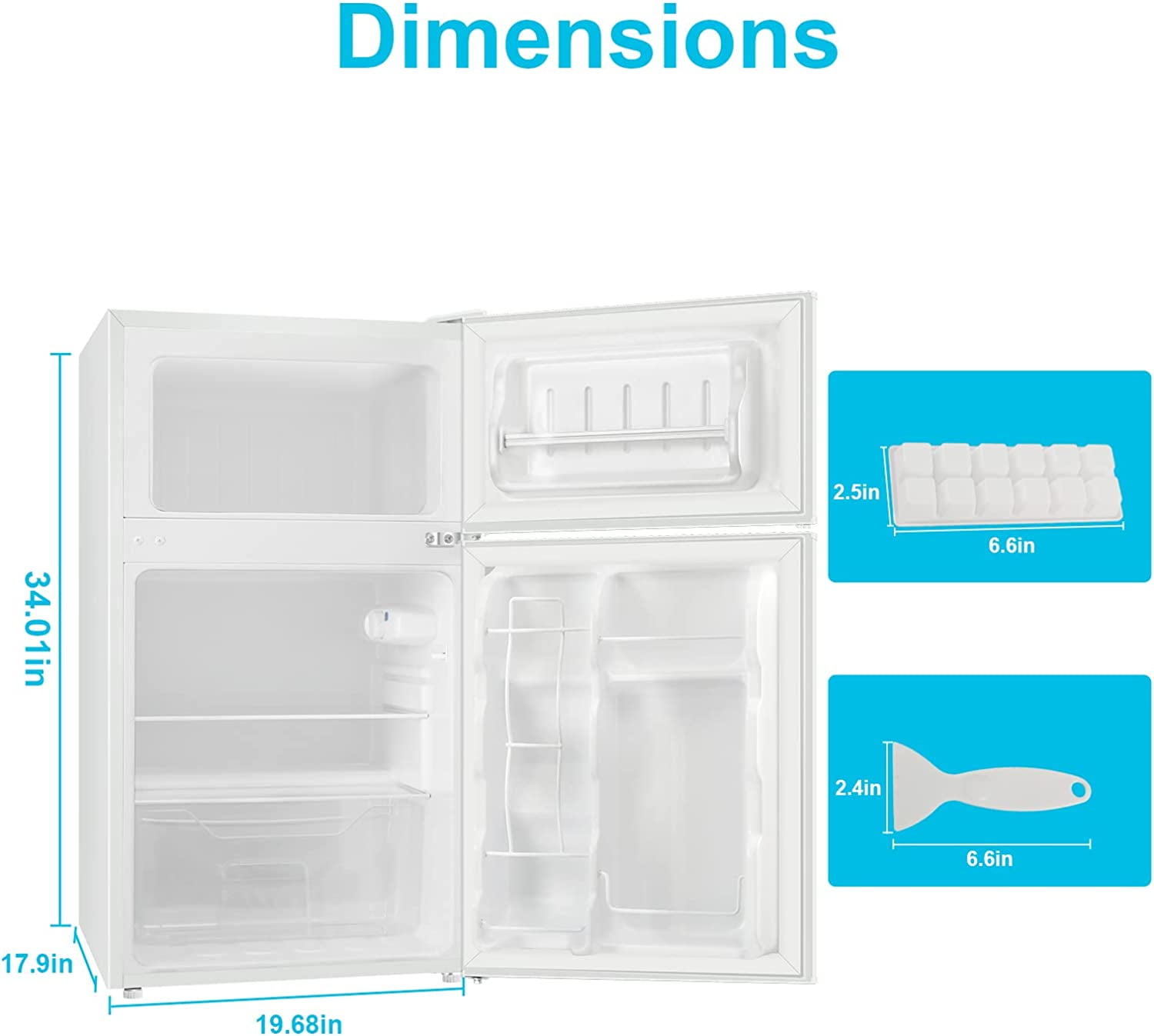 BANGSON Small Refrigerator,1.6 cu.ft Mini Fridge With Freezer,For