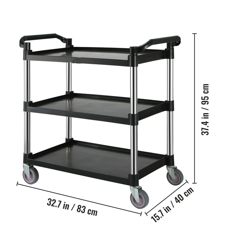 Jubilee 3-Tier Utility Service Cart with Wheels, 31.5 x 37.5, 37.5 x 31.5  - Foods Co.
