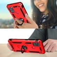 thumbnail image 3 of REQO for Samsung Galaxy A21s Case with Tempered Glass Screen Protectors, Military-Grade Metal Ring Kickstand 15ft Drop Tested Shockproof Cover for Samsung Galaxy A21s Red, 3 of 8
