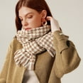 thumbnail image 3 of Tbopshirt Scarf for Women,Gifts for Women,Christmas Gifts Women's Fashion Winter Warm Soft Casual Tassel Houndstooth Printing Muffler Womens Scarves, 3 of 7