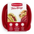 thumbnail image 2 of Rubbermaid TakeAlongs Food Storage Containers, 10 Piece Set, Red, A Practical Choice for Dry Goods and Bulk Ingredients, 2 of 5