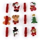 thumbnail image 3 of 12 X Clavijas de Pinzas para Portatarjetas Clips para fotografía Tema Navideño Arte de Bricolaje Macarena Clips Pinzas Patrón Navidad Madera, 3 of 8