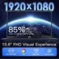 thumbnail image 3 of 15.6" FHD High-performance laptop Windows 11 Conference camera Backlit keyboard Type-C 65W PD fast charger Intel N100 16GB RAM 1TB SSD Lightweight PC Computer fingerprint, 3 of 9