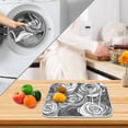 thumbnail image 3 of Yayeee Dish Drying Mat for Kitchen Counter 16" x 18" Microfiber Super Absorbent Coffee Decorative Pad, Black Roses, 3 of 9