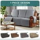 thumbnail image 3 of Funda impermeable para sofá reclinable Ruaozz de 3 plazas, color gris claro, 3 of 7
