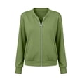 thumbnail image 6 of thefmos Women's Fall Winter Long Sleeve Zip Up Blazer Jackets Open Front Casual Solid Tops Dressy Work Office Trendy Outerwear Fashion Clothes, Army Green L, 6 of 6