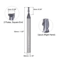 thumbnail image 3 of 2mm Dia 4mm Straight Shank HRC45 Carbide AlTiN Coated 2 Flute Square End Mill 4pcs, 3 of 6