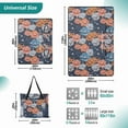 thumbnail image 2 of Extra Large Picnic Beach Blanket Waterproof Sand Proof Portable Outdoor Mat Colorful Flower and Pearls 80x118, 2 of 9