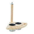 thumbnail image 3 of Gazechimp Wood Bird Perch with Bird Feeding Cups Bird Feeder for Small Large Parakeets, 3 of 8