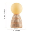 thumbnail image 3 of Beautiful 9.75" Ceramic Brown Ribbed Rechargeable/Cordless Frosted Globe Table Lamp by Drew Barrymore, 3 of 7