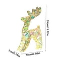 thumbnail image 3 of Reindeer Christmas Decor - Outdoor Christmas Decorations Deer - 13.77" Lighted Prismatic Reindeer with LED Lights - Outside Yard Decor Kit - Light Yellow, 3 of 7