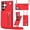 Red, variant on Crossbody Wallet Case for Samsung Galaxy S23 Ultra with Card Holders RFID Shockproof Cover, Back Magnetic Flip Kickstand Zipper Slot Case, PU Leather Cover Handbag Shoulder Strap Phone Case,Red