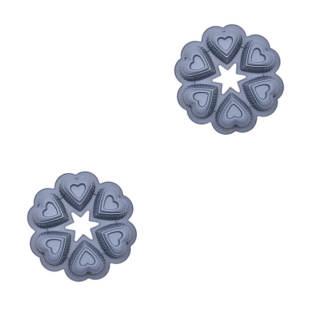 Moldes para tartas de silicona Yuarrent en forma de corazón 6 tazas