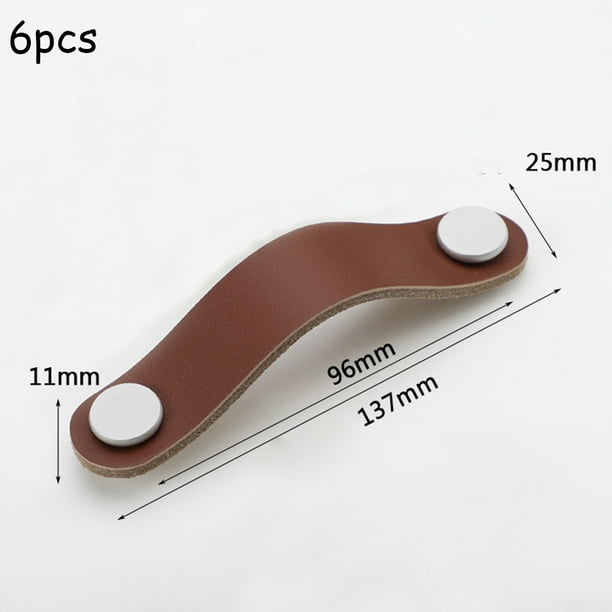 6pcs Cabinet Pulls Handle Pu Leather Drawer Door Pull Furniture Kitchen Knobs Walmart Com Walmart Com