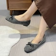 thumbnail image 4 of Miluxas Women's Bow Tie Fashion Dress Slip On Shoes Round Toe Ballet Flat Gray 9.5(43), 4 of 9