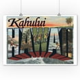 thumbnail image 1 of Kahului, Hawaii - Large Letter Scenes (9x12 Art Print, Wall Decor Travel Poster), 1 of 1