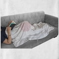 thumbnail image 6 of I Love You More Soft Flannel Fleece Throw Blanket, Pink Rats with Tangled Tails Forming a Heart Valentines, Cozy Plush for Indoor and Outdoor Use, 60" x 80", Pale Pink Cocoa Yellow, by Ambesonne, 6 of 6