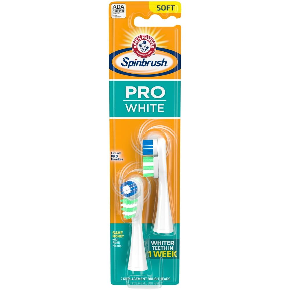 ARM & HAMMER Spinbrush PRO White BatteryOperated Toothbrush REFILLS