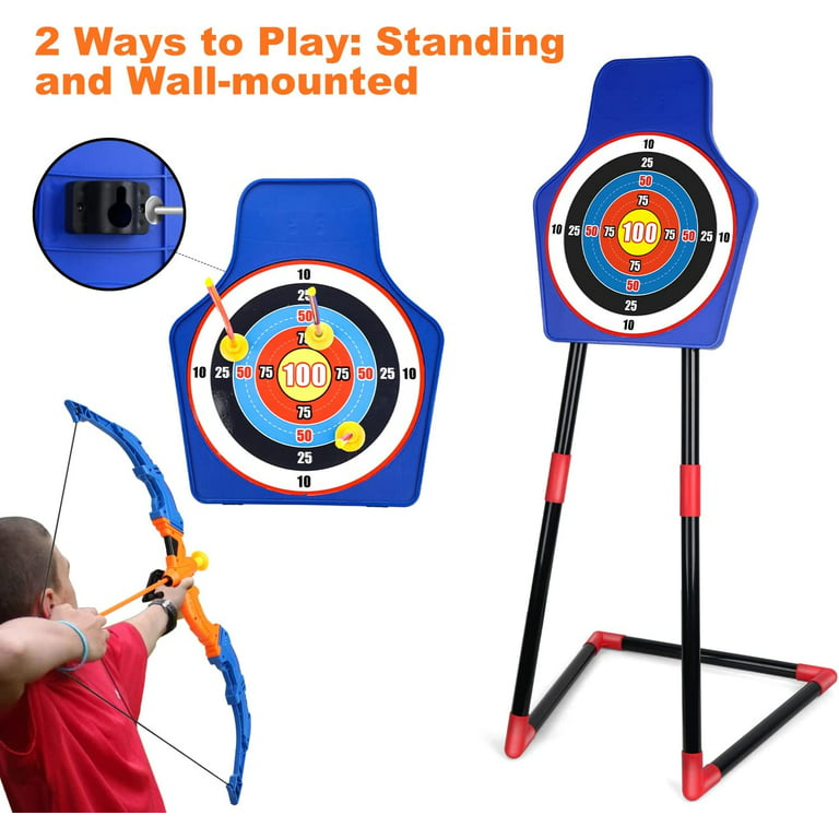 Bow and Arrow Toys with LED Light Up Archery, Birthday Gift for Boys 5 6 7  8 9 10 11 12 Year Old, Christmas Indoor Outdoor Activity Toy for Kids 6-8