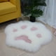 thumbnail image 3 of Billuyoard Alfombra antideslizante con adorable estampado de pata de gato, acogedora alfombra de felpa suave para el hogar con estampado de pata Decoración del hogar rosa, 3 of 6