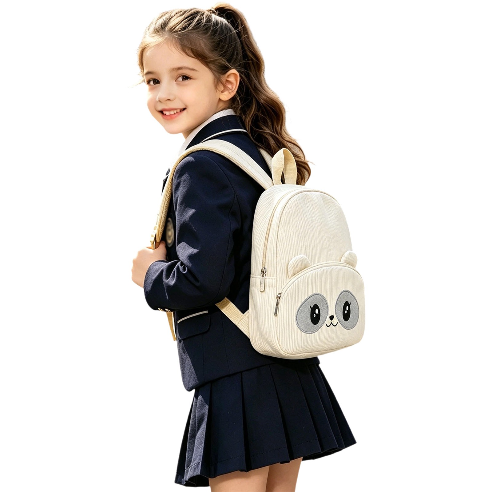 Mochila para niños, de pana, para regreso a clases, con diseño de dibujos animados de animalitos, liviana, para preescolar, casual para actividades escolares 7