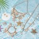 thumbnail image 4 of Juego de 5 joyas con pulseras, collares, aretes, pinzas para el pelo y conchas marinas hawaianas de verano., 4 of 5
